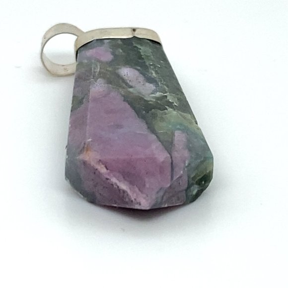 Ruby In Zoisite 34.00ct Solid 925 Sterling Silver Pendant - Picture 7 of 7